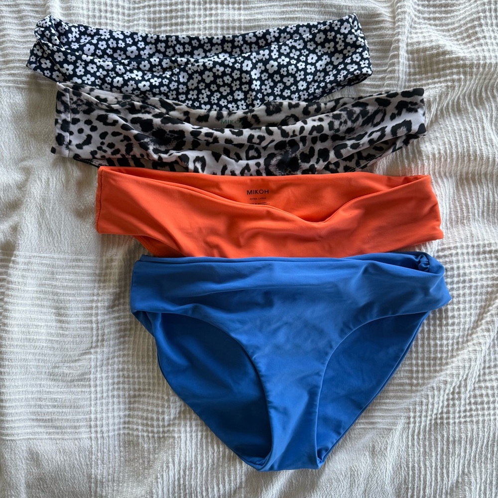 MIKOH Bikini Bottom Bundle - 3 Bondi, 1 Cruz Bay
